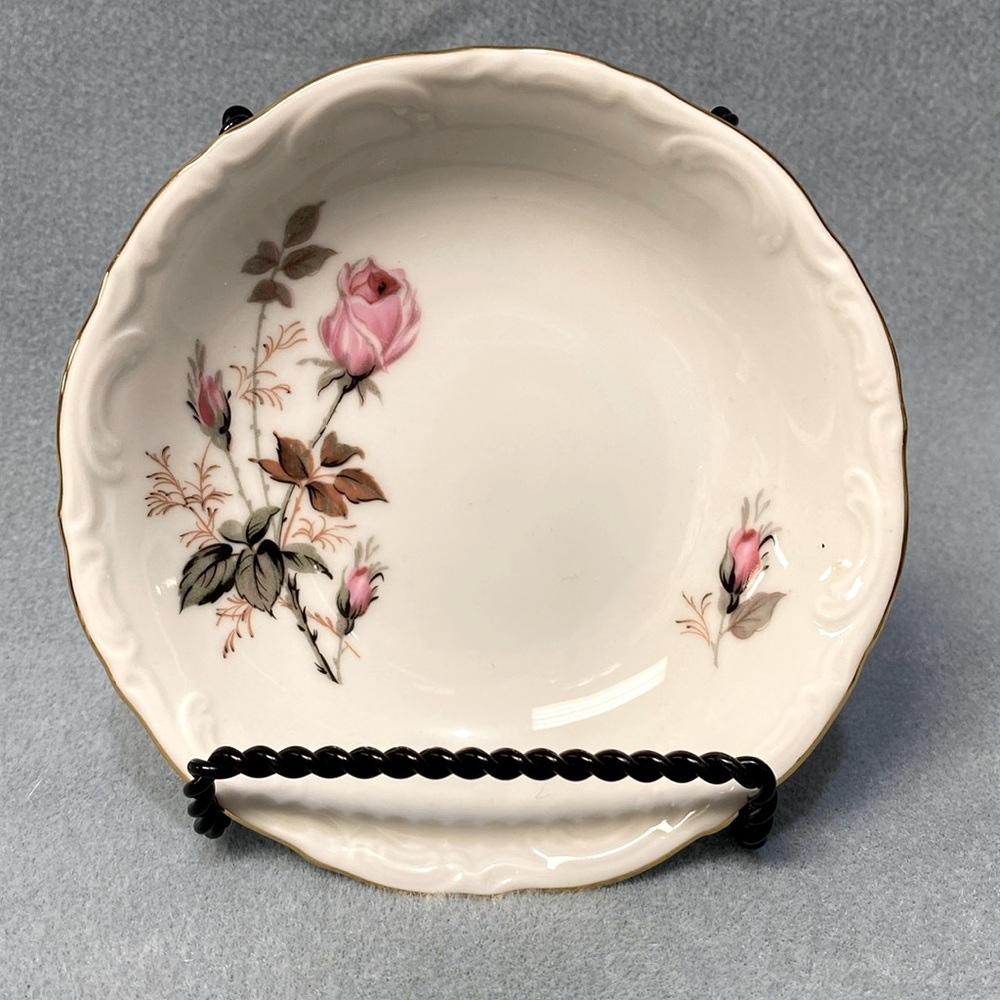 2- Pink Rose Mitterteich Bavaria German Berry Bowls set of two